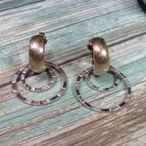 Sarah Coventry Clip On Hoops With Removable Rings